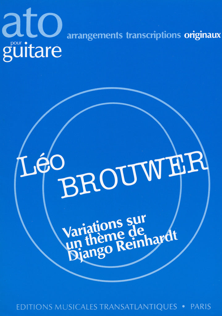 Image of Leo Brouwer, Variations sur un Theme de Django Rheinhardt, Printed Music