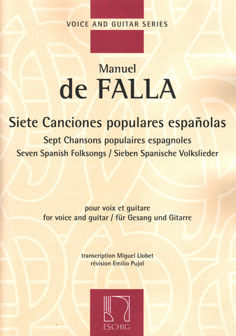 Image of Manuel de Falla, Siete Canciones Populares (guitar and voice), Music Book
