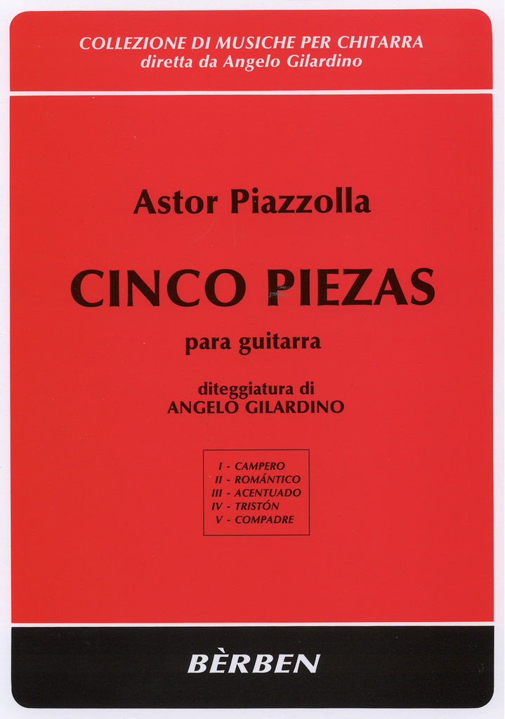 Image of Astor Piazzolla, Cinco Piezas para Guitarra, Music Book