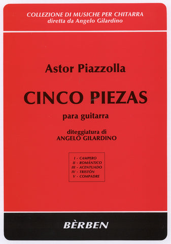 Image of Astor Piazzolla, Cinco Piezas para Guitarra, Music Book
