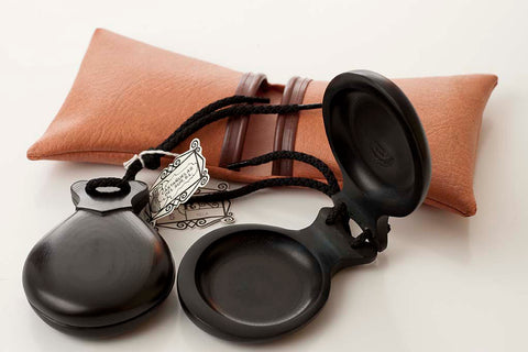 Castañuelas del Sur  ~  Profesional Fibra/Tela - Black Fiber/Cloth Castanets - Large (3)  ~  Castanets