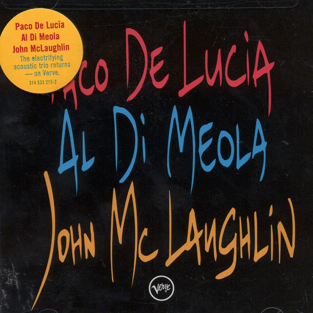Image of Paco de Lucia, Al di Meola, John McLaughlin, The Guitar Trio, CD