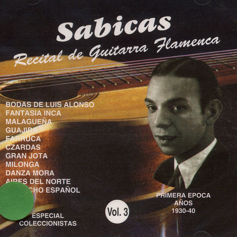 Image of Sabicas, Recital de Guitarra Flamenca vol.3, CD