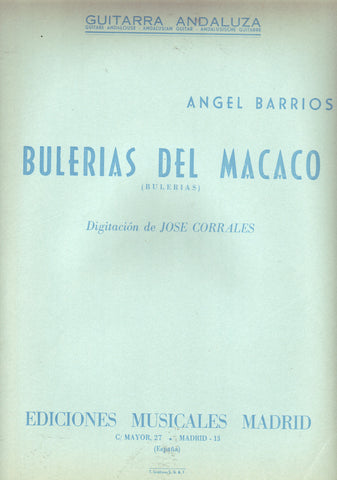 Image of Angel Barrios, Bulerias del Macaco, Music Book