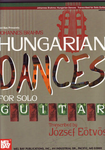 Image of Johannes Brahms, Hungarian Dances for Solo Guitar, Music Book
