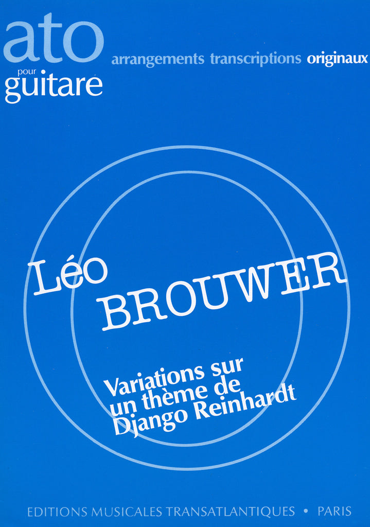 Image of Leo Brouwer, Variations sur un Theme de Django Rheinhardt, Printed Music