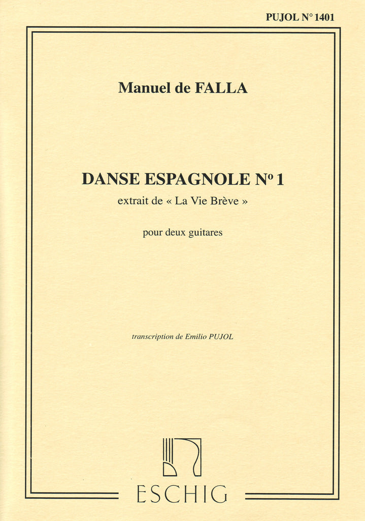 Image of Manuel de Falla, First Dance from La Vida Breve (for 2 guitars), Printed Music
