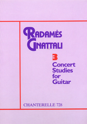 Image of Radames Gnattali, 3 Concert Studies for Guitar, Music Book