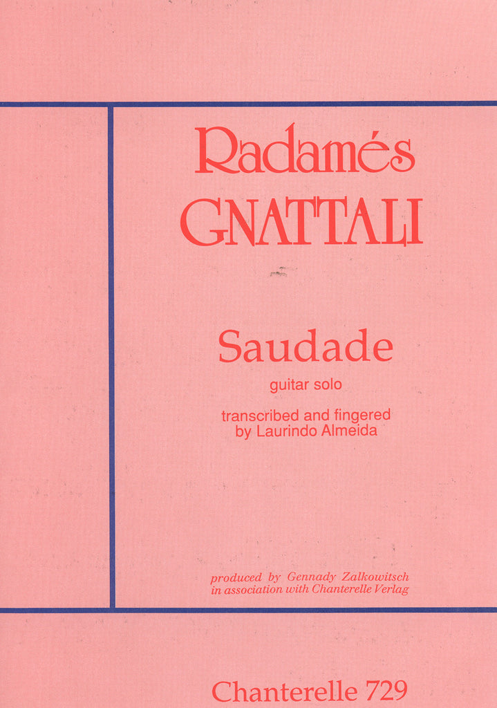 Image of Radames Gnattali, Saudade, Music Book
