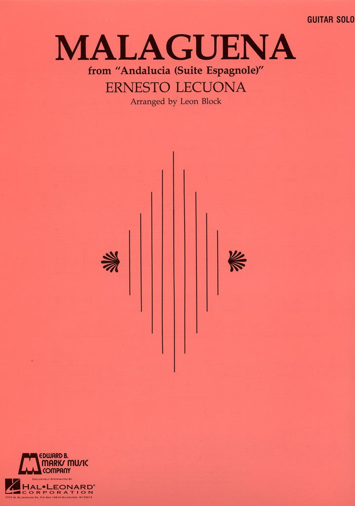 Image of Ernesto Lecuona, Malagueña (ed. Block), Printed Music