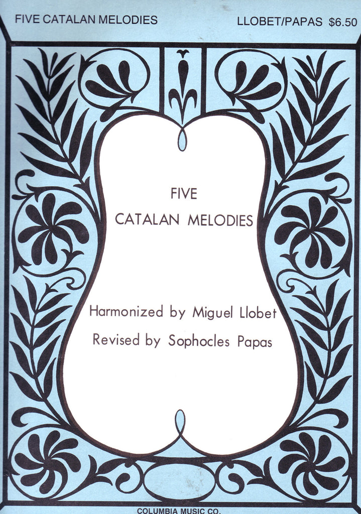 Image of Miguel Llobet, Five Catalan Melodies, Music Book