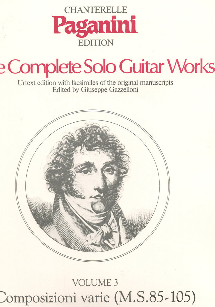 Image of Niccolo Paganini, The Complete Solo Guitar Works vol.3, Music Book