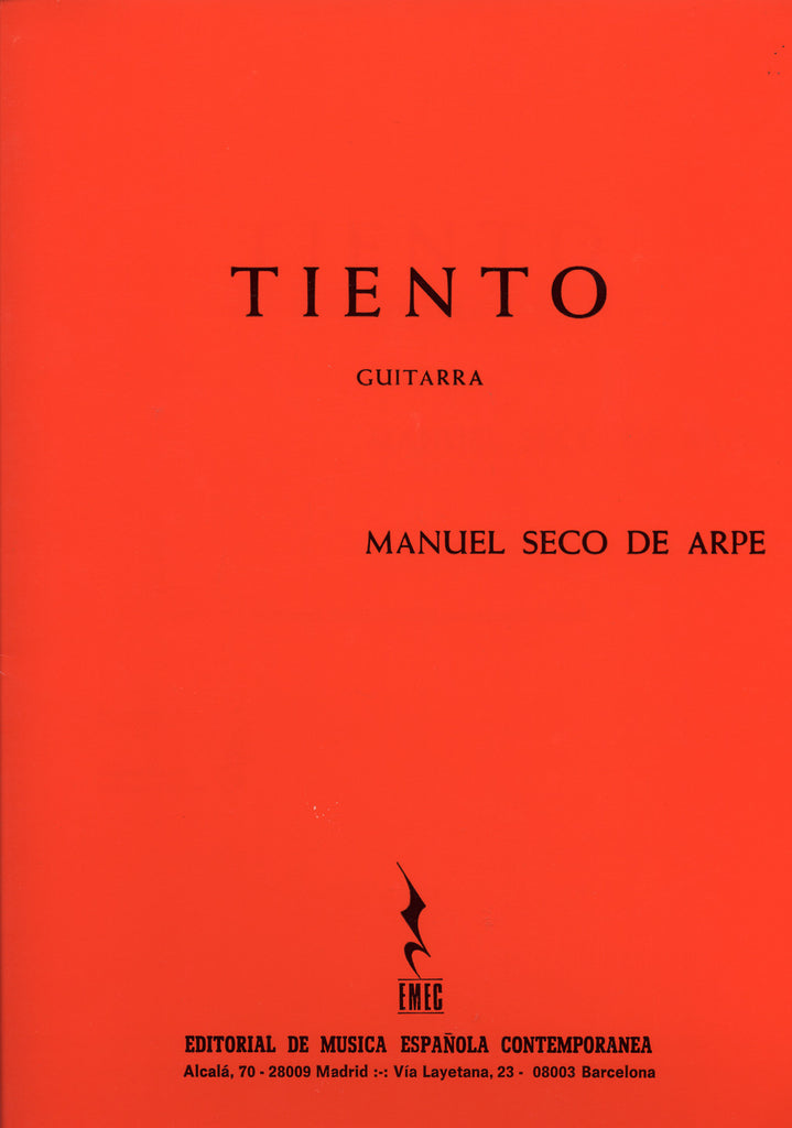 Image of Manuel Seco de Arpe, Tiento, Printed Music
