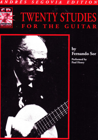 Image of Fernando Sor, Twenty Studies for Guitar, Music Book & CD