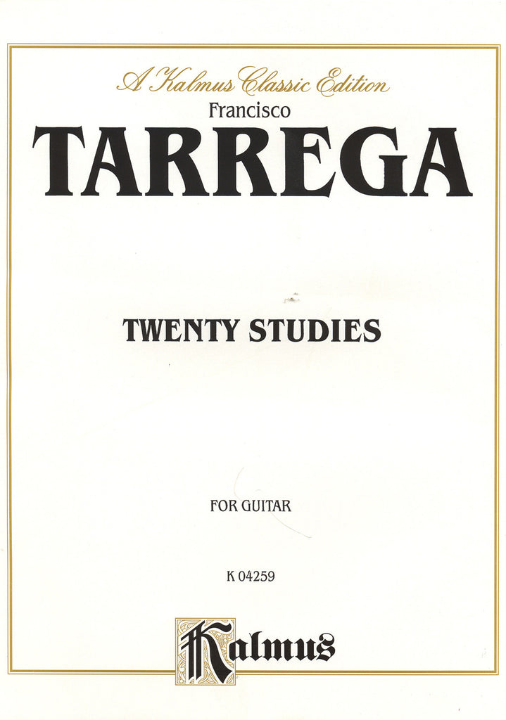 Image of Francisco Tarrega, Twenty Studies for Guitar, Music Book
