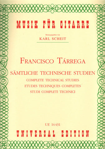 Image of Francisco Tarrega, Samtlische Technische Studien, Music Book