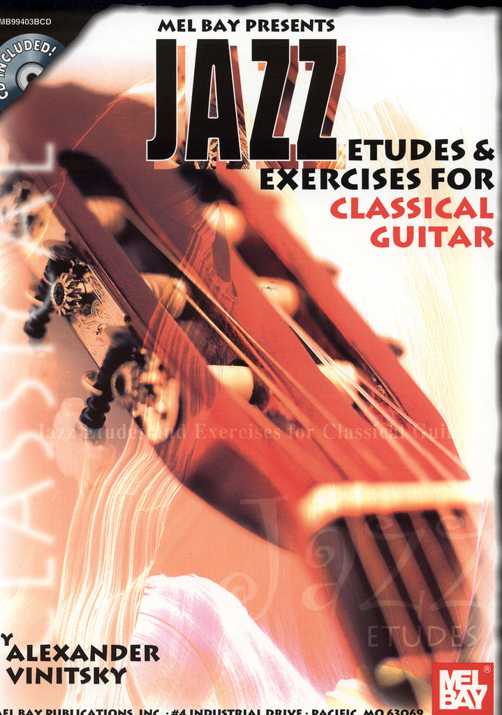 Image of Alexander Vinitsky, Jazz Etudes & Exercises for Classical Guitar, Music Book & CD