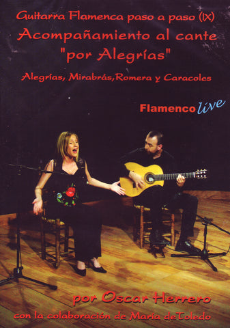 Image of Oscar Herrero, Guitarra Flamenca Paso a Paso / Step by Step vol.9: Alegrias III: Acompañamiento al Cante, DVD & Music Book