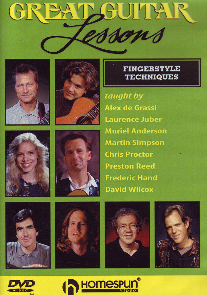 Image of Various Artists, Great Guitar Lessons: Fingerstyle Techniques, DVD