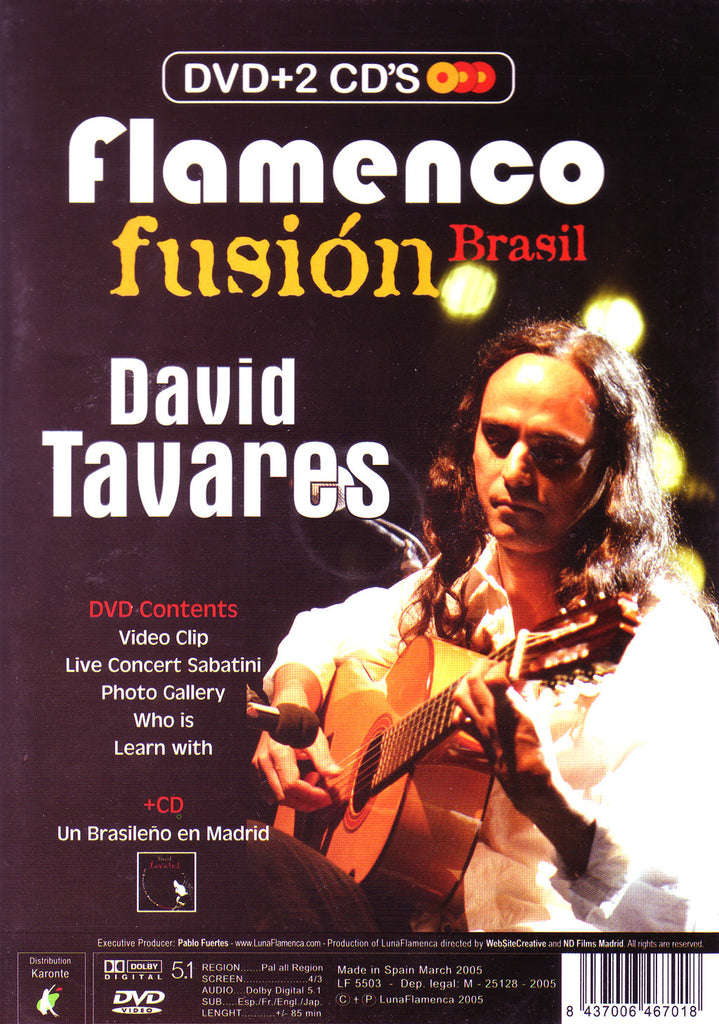 Image of David Tavares & Pablo Ruben Maldonado, Flamenco Fusion & Flamenco Jazz, 2 CDs & DVD-PAL